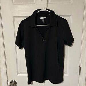 XL black womens polo